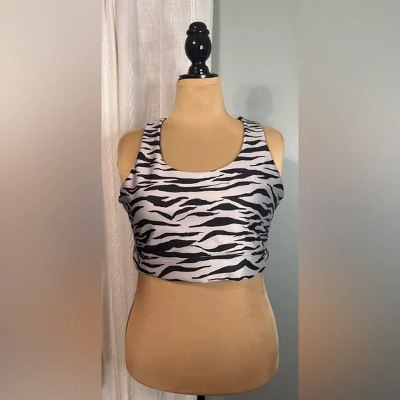 EUC Good American Zebra Print Sports Bra size 7 (4XL) - Picture 3 of 6